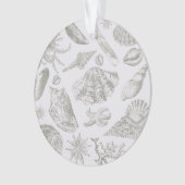 Seashell Soft Antiek Art Beach Shells Ornament (voorkant)