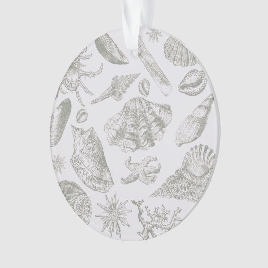 Seashell Soft Antiek Art Beach Shells Ornament (voorkant)