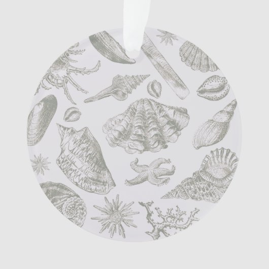 Seashell Soft Antiek Art Beach Shells Ornament (voorkant)