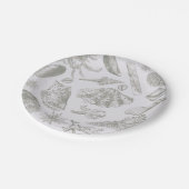 Seashell Soft Antiek Art Beach Shells Papieren Bordje (Gekanteld)