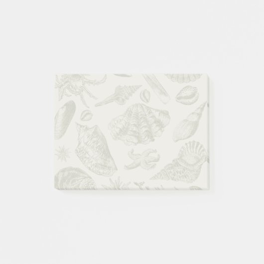 Seashell Soft Antiek Art Beach Shells Post-it® Notes (Voorkant)