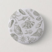 Seashell Soft Antiek Art Beach Shells Ronde Button 5,7 Cm (Voorkant)
