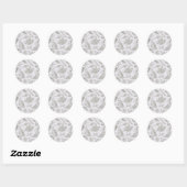 Seashell Soft Antiek Art Beach Shells Ronde Sticker (Vel)