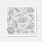 Seashell Soft Antiek Art Beach Shells Servet (Voorkant)