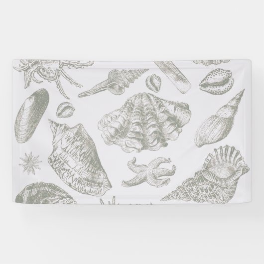 Seashell Soft Antiek Art Beach Shells Spandoek (Horizontaal)