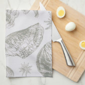 Seashell Soft Antiek Art Beach Shells Theedoek (Quarter Fold)