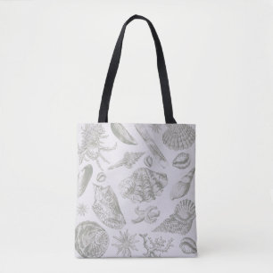 Seashell Soft Antiek Art Beach Shells Tote Bag