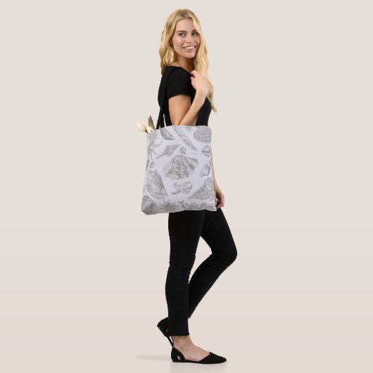 Seashell Soft Antiek Art Beach Shells Tote Bag (Op model)