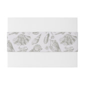 Seashell Soft Antiek Art Beach Shells Uitnodigingen Wikkel (Achterkant Voorbeeld)