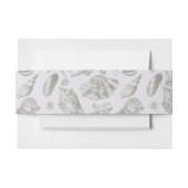 Seashell Soft Antiek Art Beach Shells Uitnodigingen Wikkel (Voorkant Voorbeeld)