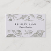 Seashell Soft Antiek Art Beach Shells Visitekaartje (Voorkant)