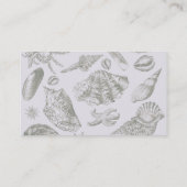 Seashell Soft Antiek Art Beach Shells Visitekaartje (Achterkant)