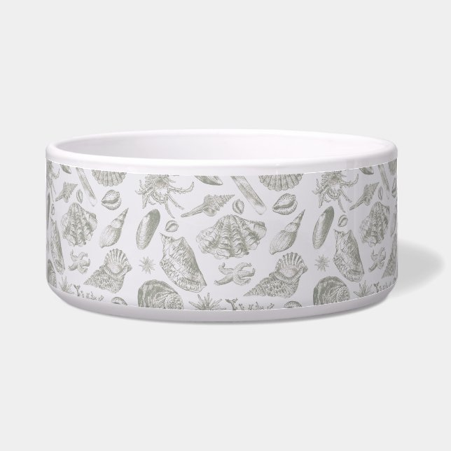 Seashell Soft Antiek Art Beach Shells Voerbakje (Voorkant)