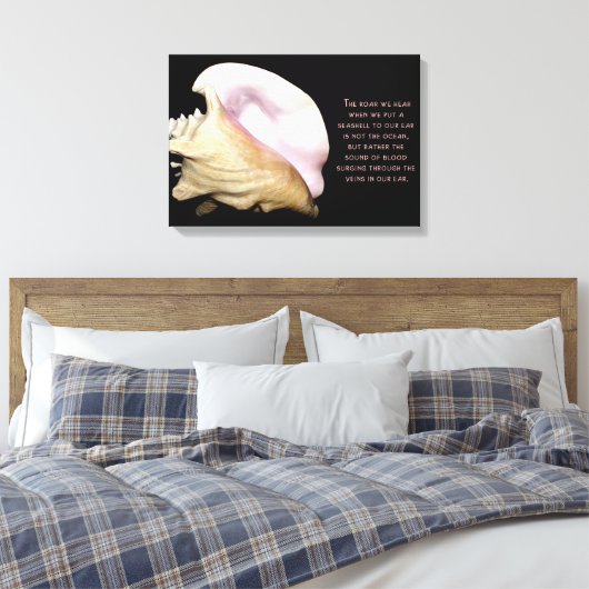 Seashell Sound Wrapped Canvas (Insitu (Slaapkamer))