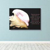 Seashell Sound Wrapped Canvas Afdruk (Insitu (Houten vloer))