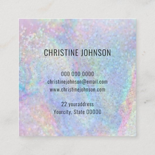 Seashell Square visitekaartje (Achterkant)