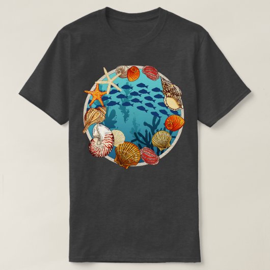 Seashell Stamp T-shirt (Design voorkant)