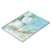 Seashell Starfish Beach Blue White Sea Shore Notitieboek (Linkerzijde)
