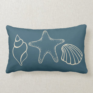 Seashell Starfish Beach Nautical Pillow Kussen