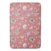 Seashell & Starfish Patroon strand vibes Badmat (Voorkant Verticaal)