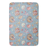 Seashell & Starfish Patroon strand vibes Badmat (Voorkant Verticaal)