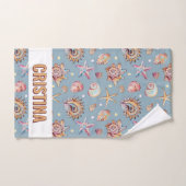 Seashell & Starfish Pattern strand zand op maat Bad Handdoek (Handdoek)
