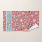 Seashell & Starfish Pattern strand zand op maat Bad Handdoek (Handdoek)