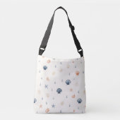 Seashell Starfish Seamless Pattern Crossbody Tas (Voorkant)