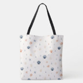 Seashell Starfish Seamless Pattern Tote Bag (Achterkant)