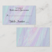 Seashell stijl patroon. Trouwgast Zitplaatsen Kaar Plaatskaartje (Voorkant / Achterkant)