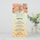 Seashell strand bruiloft menu seashell5 (Staand voorkant)