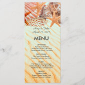 Seashell strand bruiloft menu seashell5 (Voorkant)