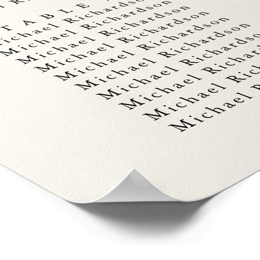 Seashell Strand Oceaan Bruiloft 9 Tafel Zitkaarten Poster (Hoek)