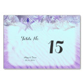 Seashell strand trouwtafel nummers seashell1 kaart (Achterkant)