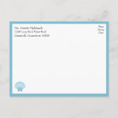 Seashell Summer Beach Wedding Save the Date Uitnodiging Briefkaart (Achterkant)
