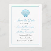 Seashell Summer Beach Wedding Save the Date Uitnodiging Briefkaart (Voorkant)