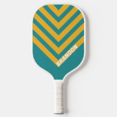 Seashell Sunrise  Chevron met Naam Pickleball Paddle (Voorkant)