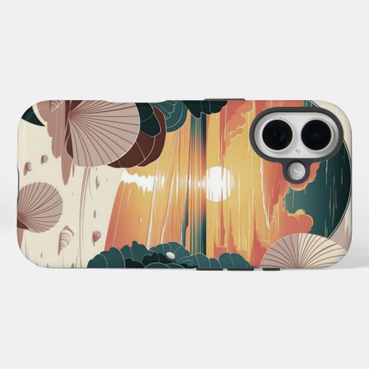 Seashell Sunset Beach Case-Mate iPhone Case (Achterkant (horizontaal))