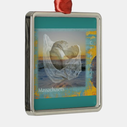 Seashell & Surf - Cape Cod Massachusetts Metalen Ornament (Rechts)