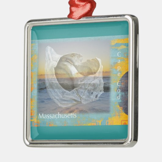 Seashell & Surf - Cape Cod Massachusetts Metalen Ornament (Links)