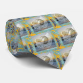 Seashell & Surf - Cape Cod Massachusetts Stropdas (Opgerold)