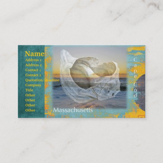 Seashell & Surf - Cape Cod Massachusetts Visitekaartje (Voorkant)
