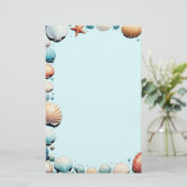 Seashell Symphony Stationery Briefpapier (Staand voorkant)