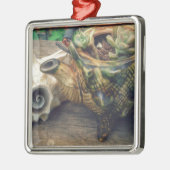 Seashell Tea Kettle plantte met succulenten Metalen Ornament (Links)