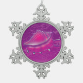 Seashell Tin Sneeuwvlok Ornament (Voorkant)