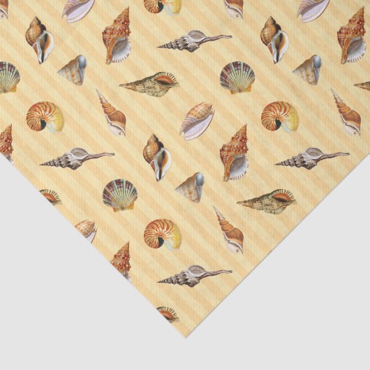 Seashell Tissue Paper Sand Stripe Tissuepapier (Detail)