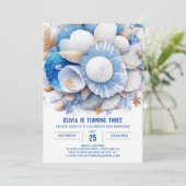 Seashell Treasures jongen verjaardag Kaart (Staand voorkant)