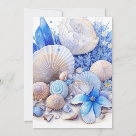 Seashell Treasures jongen verjaardag Kaart (Achterkant)