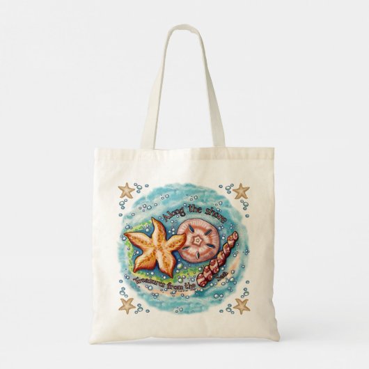 Seashell Treasures  tote bag (Achterkant)