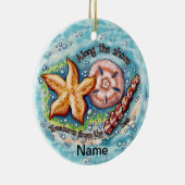 Seashell Treasures  tote bag Keramisch Ornament (Rechts)